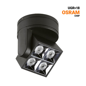 Aplique techo LED cuadrado orientable 8W - CCT - UGR18 - Chip OSRAM - Driver KGP (35)