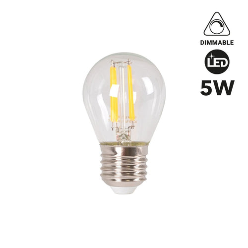 Żarówka LED filamentowa E27 G45 - 5W - Regulowana
