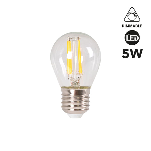 LED filament bulb E27 G45 - 5W - Dimmable