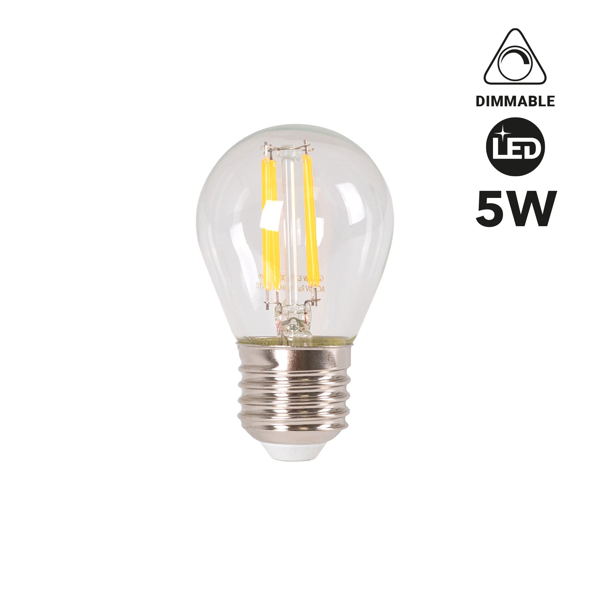 Bombilla LED filamento E27 G45 - 5W - Regulable & Bombilla LED filamento E27 G45 - 5W - Regulable