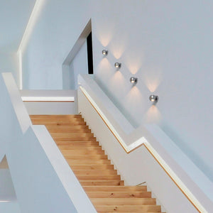 Aplique de pared LED con óptica "BOO" 9W - Cromo - Up & down - 2700K (19)