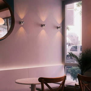 Aplique de pared LED con óptica "BOO" 9W - Cromo - Up & down - 2700K (1)