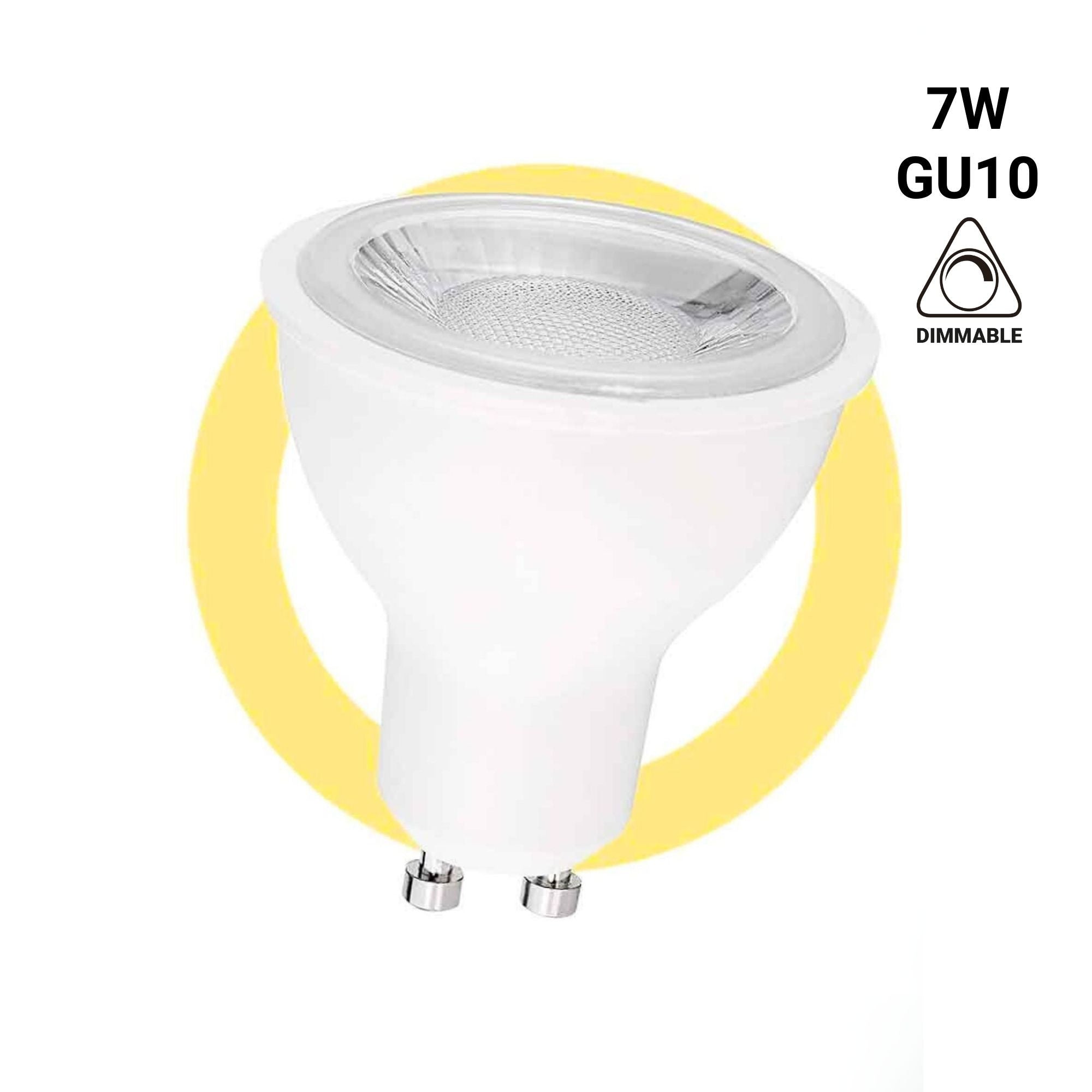 Bombilla LED GU10 - 7W - Regulable - Ø50mm - Óptica a 45º (1)