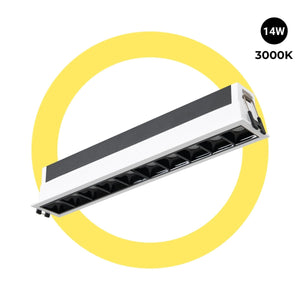 Foco lineal LED empotrable 14W - UGR18 - CRI90 - Driver LIFUD - Barcelona Led-