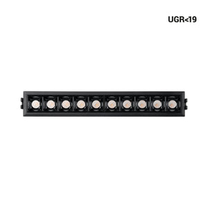 Foco lineal LED empotrable 14W - UGR18 - CRI90 - Driver LIFUD - Barcelona Led-