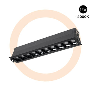 Foco lineal LED empotrable 14W - UGR18 - CRI90 - Driver LIFUD - Barcelona Led-