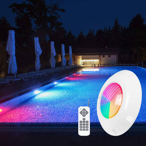 Submersible LED spotlight for pool - 12V AC - 24W - IP68 - Ø295mm