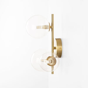 Aplique de pared con esferas de cristal "CATY" - 3 x G9 - Barcelona Led-Decoración