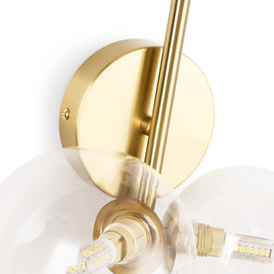 Aplique de pared con esferas de cristal "CATY" - 3 x G9 - Barcelona Led-Decoración