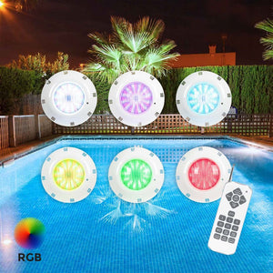 Foco LED sumergible para piscina - 12V AC - 24W - IP68 - Ø295mm - Barcelona Led-
