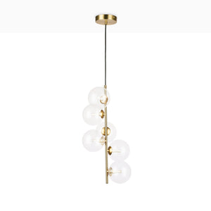 Lámpara colgante con esferas de cristal "ROMEE" - 6 x G9 (2)