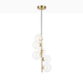 Pendant lamp with crystal spheres
