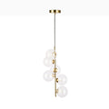 Pendant lamp with crystal spheres