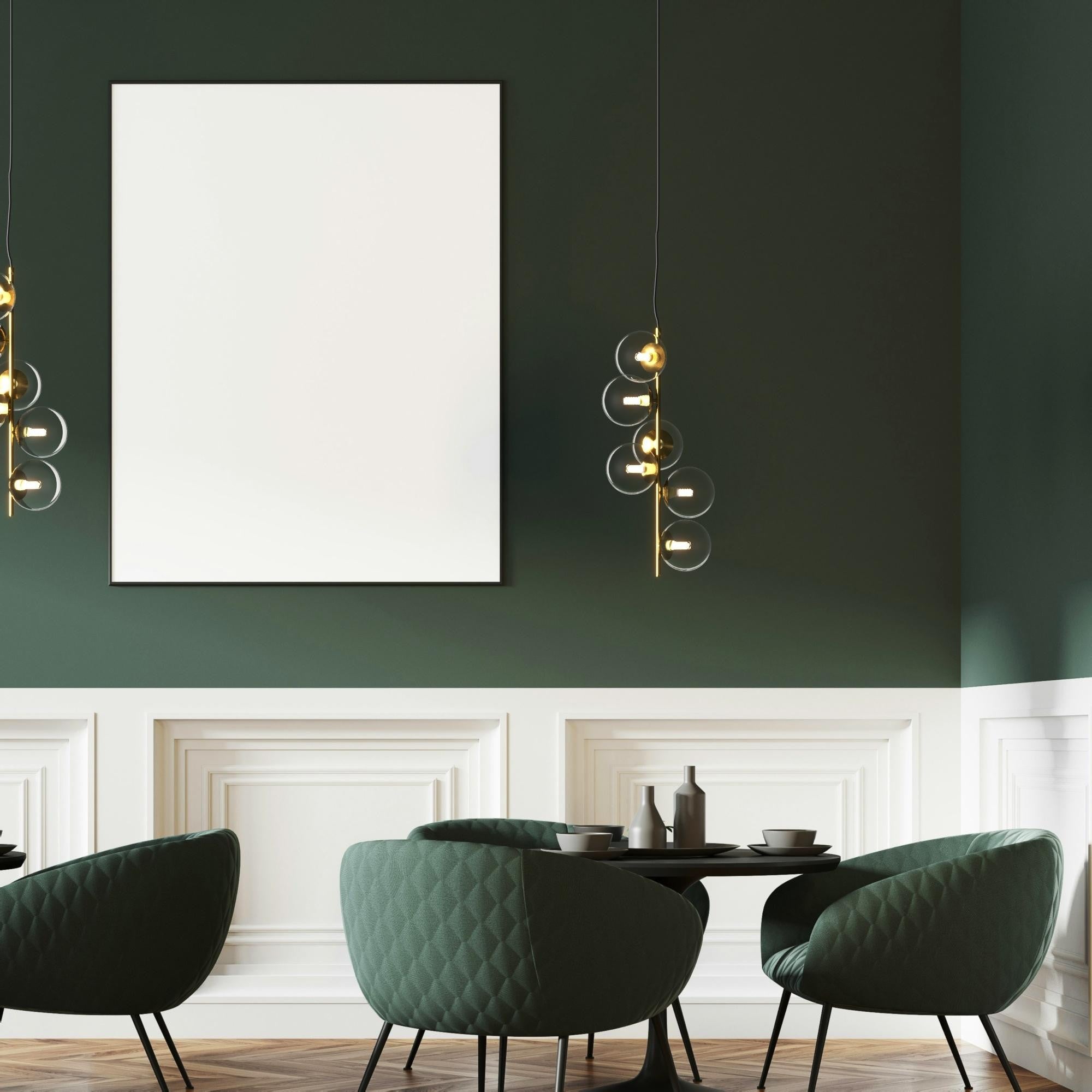 Lámpara colgante con esferas de cristal "ROMEE" - 6 x G9 (1)