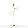 Table lamp with crystal spheres