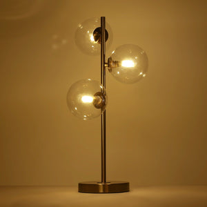 Lámpara de mesa con esferas de cristal "COMI" - 3 x G9 - Barcelona Led-Decoración