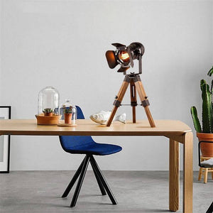 Lámpara de mesa vintage con trípode "Cinema Mini" (13)