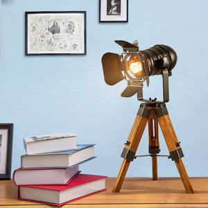 Lámpara de mesa vintage con trípode "Cinema Mini" (14)