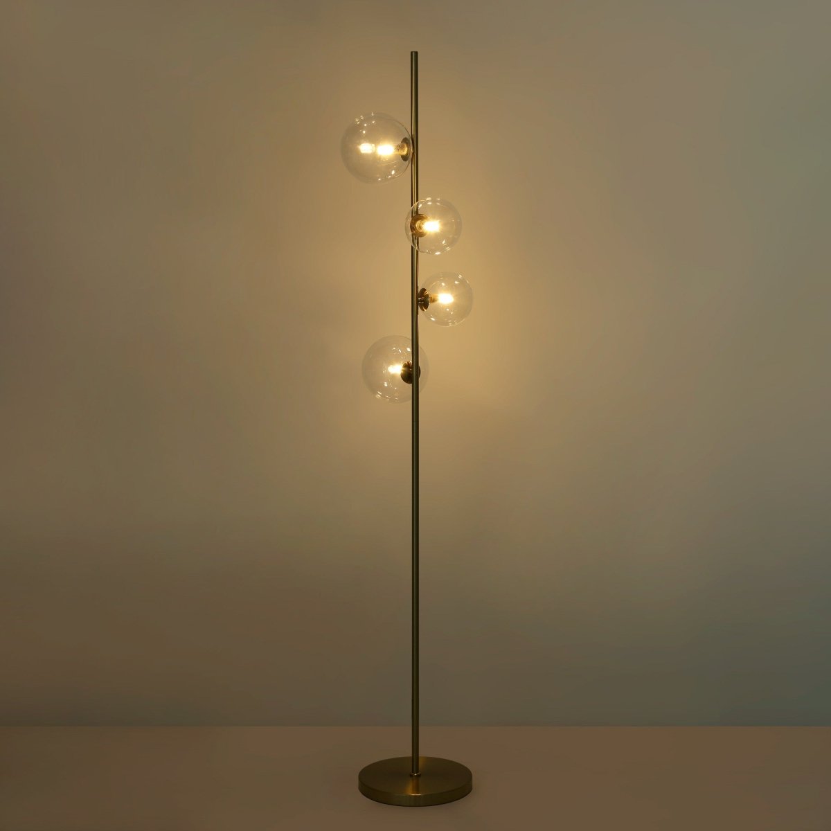 Lámpara de pie con esferas de cristal "STAND"- 4 x G9 - Barcelona Led-Decoración