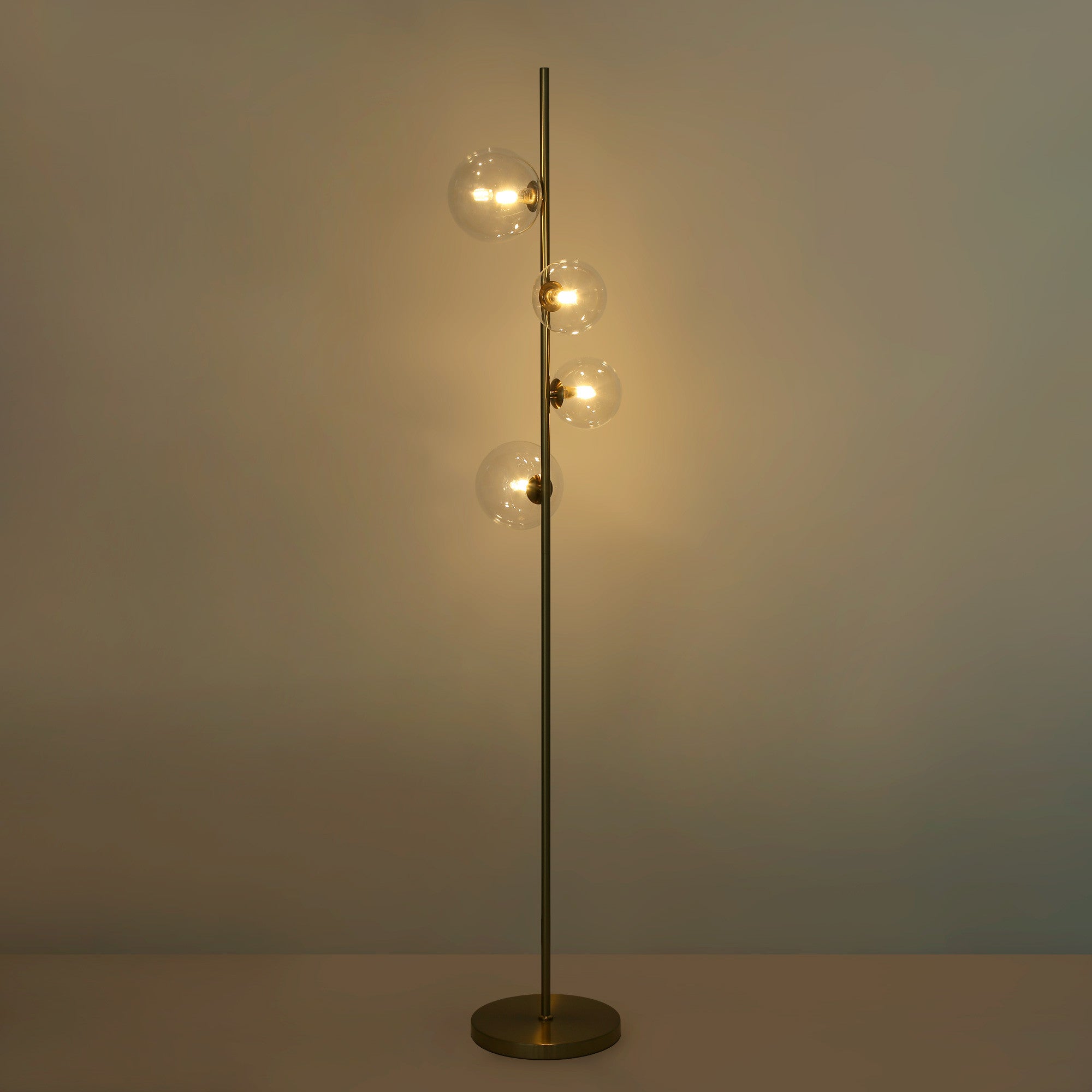 Lámpara de pie con esferas de cristal "STAND"- 4 x G9 (1)