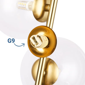Lámpara colgante con esferas de cristal "ROMEE" - 6 x G9 (10)