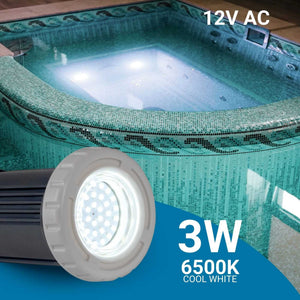 Foco LED sumergible para piscina - 12V AC - 3W - IP68 - Ø94mm (43)