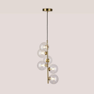Lámpara colgante con esferas de cristal "ROMEE" - 6 x G9 - Barcelona Led-Decoración