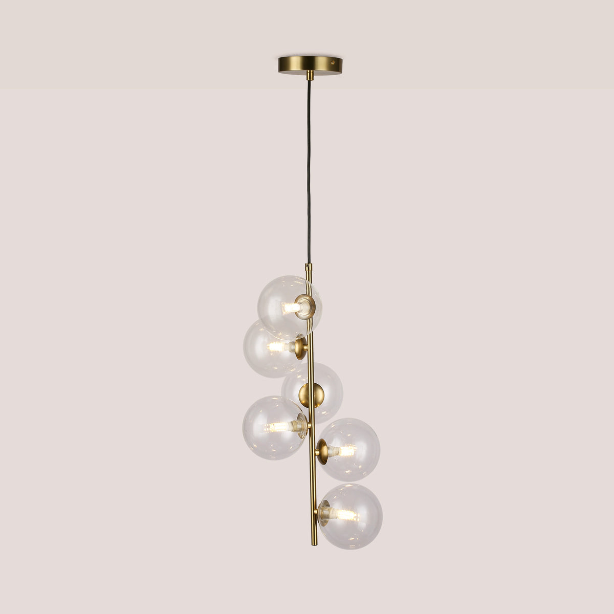 Lámpara colgante con esferas de cristal "ROMEE" - 6 x G9