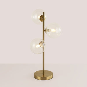 Lámpara de mesa con esferas de cristal "COMI" - 3 x G9 - Barcelona Led-Decoración