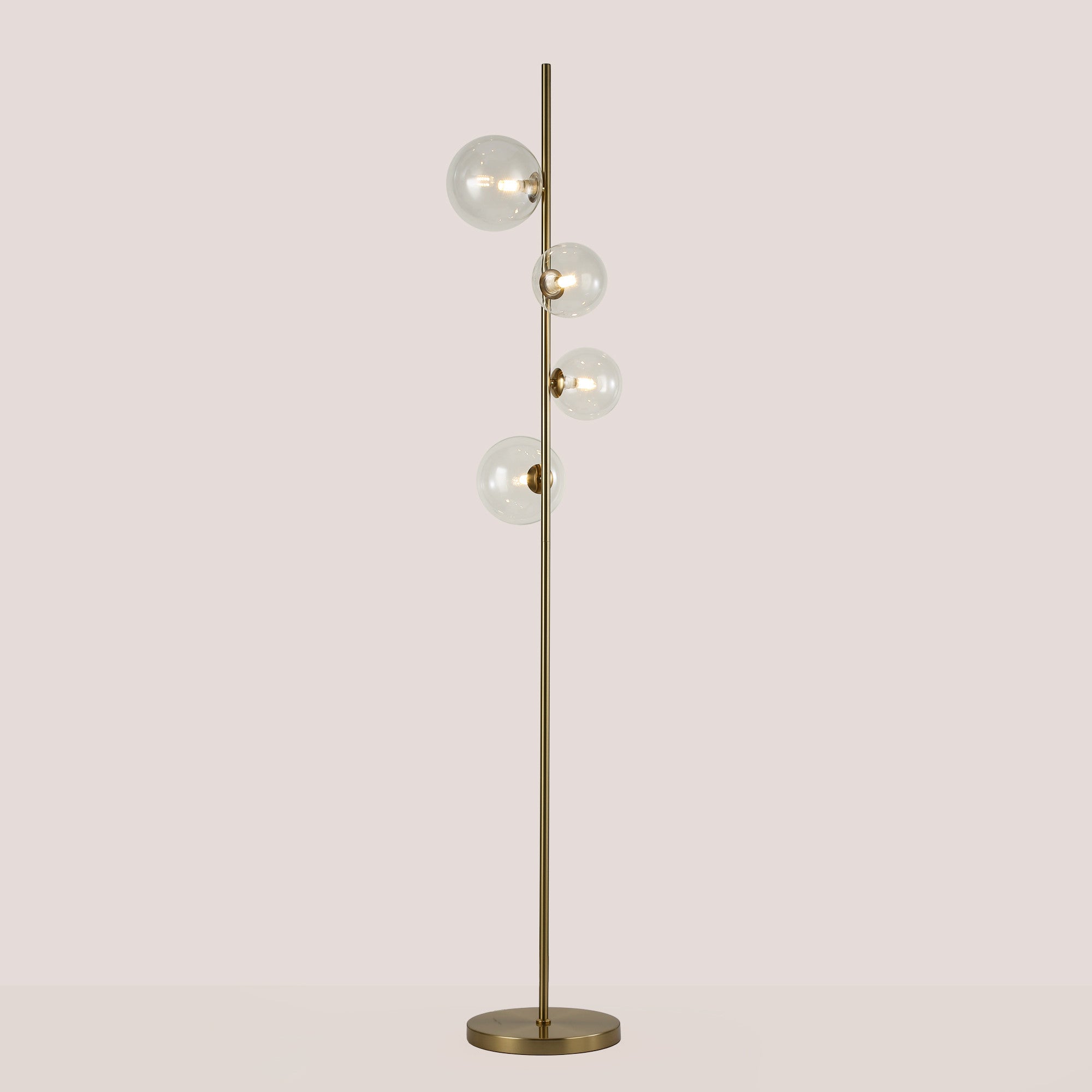 Lámpara de pie con esferas de cristal "STAND"- 4 x G9
