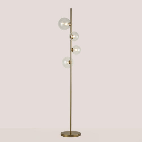 Floor lamp with glass spheres
