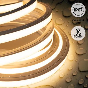 Neón LED flexible 3D 24V DC - 16x16mm - 5 metros - Kit completo - 12W/m - IP67 - Curvatura vertical y horizontal (20)