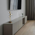 Table lamp with crystal spheres