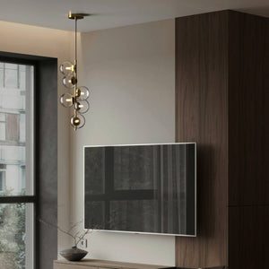 Lámpara colgante con esferas de cristal "ROMEE" - 6 x G9 - Barcelona Led-Decoración