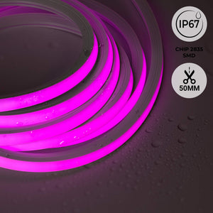 Neón LED flexible RGB 3D - 16x16mm - 5m - Kit completo -12W/m - IP67 -Curvatura vertical y horizontal (9)