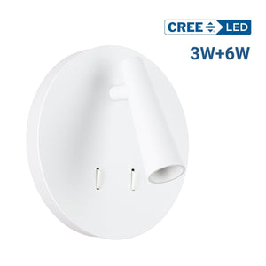 Aplique de pared "FELAM" - 3W + 6W - 2700K - CRI 85 - Barcelona Led-Decoración