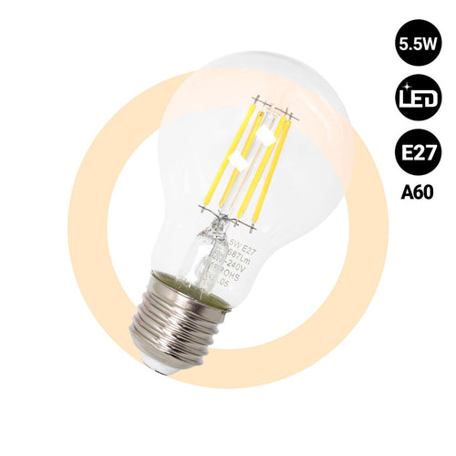 Żarówka LED filamentowa E27 A60 - 5,5W