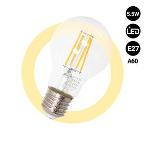Bombilla LED filamento E27 A60 - 5,5W - Barcelona Led-