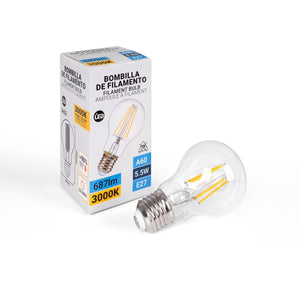 Bombilla LED filamento E27 A60 - 5,5W - Barcelona Led-