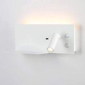 Aplique de pared para lectura con puerto USB "Kerta" - Iluminación doble - 3W+7W (43)
