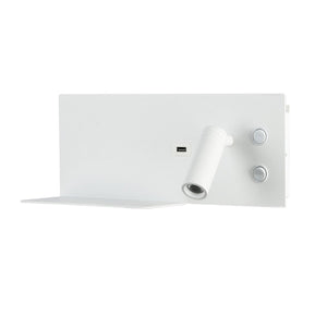 Aplique de pared para lectura con puerto USB "Kerta" - Iluminación doble - 3W+7W - Barcelona Led-Decoración