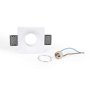 Downlight cuadrado de escayola "MUR" - Trimless - 1 x GU10 - Barcelona Led-
