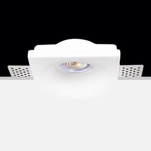 Downlight cuadrado de escayola "MUR" - Trimless - 1 x GU10 - Barcelona Led-