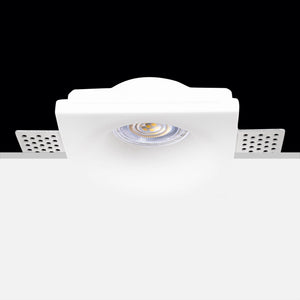Downlight cuadrado de escayola "MUR" - Trimless - 1 x GU10 (10)