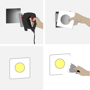 Downlight cuadrado de escayola "MUR" - Trimless - 1 x GU10 (13)