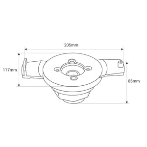 Foco LED sumergible para piscina de fibra - 12V AC - 24W - IP68 - Ø295mm - Barcelona Led-
