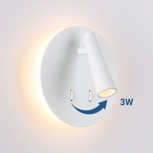 Aplique de pared "FELAM" - 3W + 6W - 2700K - CRI 85 - Barcelona Led-Decoración