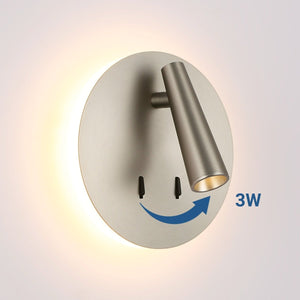 Aplique de pared "FELAM" - 3W + 6W - 2700K - CRI 85 - Barcelona Led-Decoración