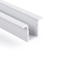 Recessed LED strip profile with diffuser - Complete kit - 9x7mm - LED strip ≤5mm - 2 meters 5
