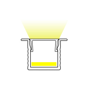 Perfil tira LED empotrable con difusor - Kit completo - 9x7mm - Tira LED ≤5mm - 2 metros - Barcelona Led-